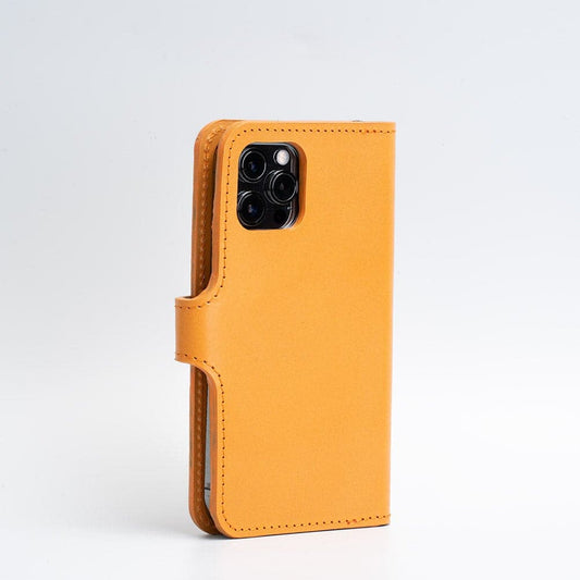 Étui portefeuille en cuir pleine fleur pour iPhone 12/13 avec MagSafe -